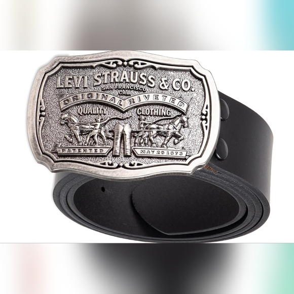 COPY - New Levis Levi Strauss leather belt & belt buckle avail.Please ask if si… - Picture 5 of 6